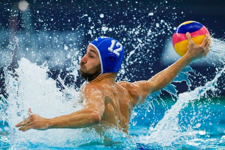 Divulgação/FINA Grêcia lidera grupo B após vitória sobre o Brasil.