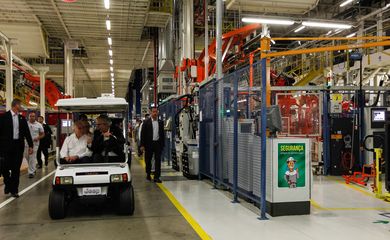 Goiana (PE) - O presidente Michel Temer durante visita a planta industrial da Fiat Chrysler Automobiles (Beto Barata/PR)