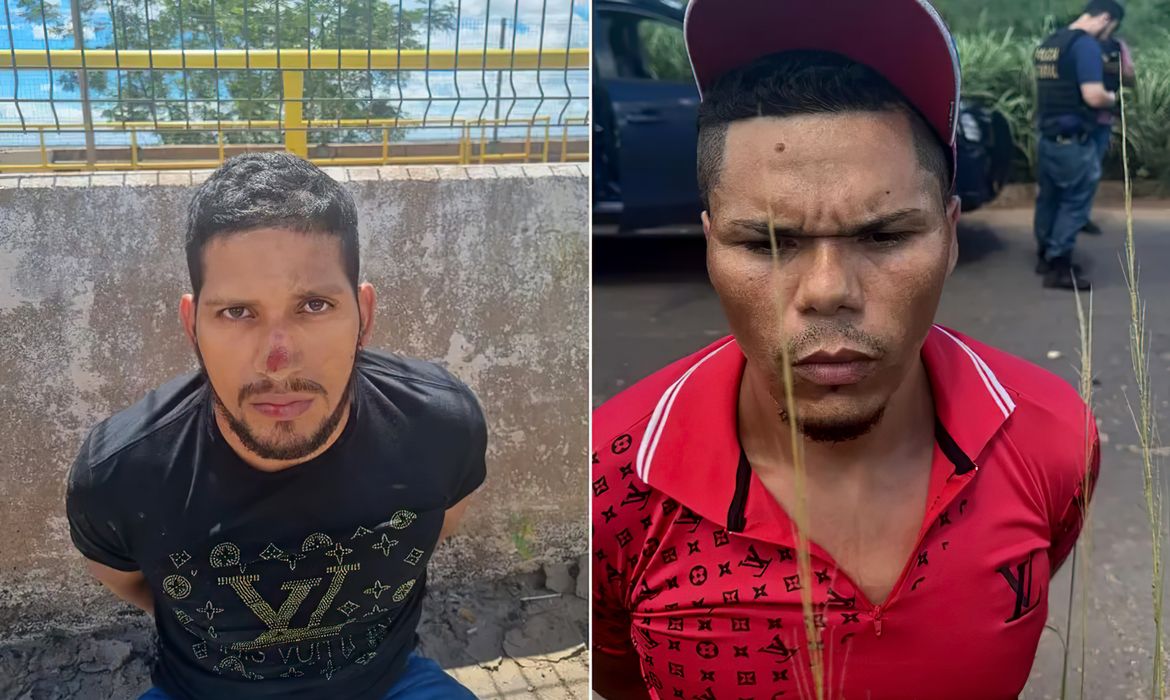 Rogério e Deibson foram recapturados no Pará — Foto: Polícia Federal/Divulgação
