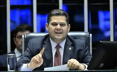 Brasília (DF), 24/06/2025 - Presidente do Senado, Davi Alcolumbre, durante sessão deliberativa ordinária do Senado Federal que trata de igualdade de gênero, proteção à família de empregados públicos e segurança alimentar de estudantes. Foto: Andressa Anholete/Agência Senado