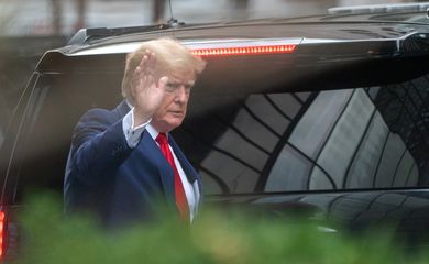 Donald Trump departs Trump Tower two days after FBI agents raided his Mar-a-Lago Palm Beach home, in New York City