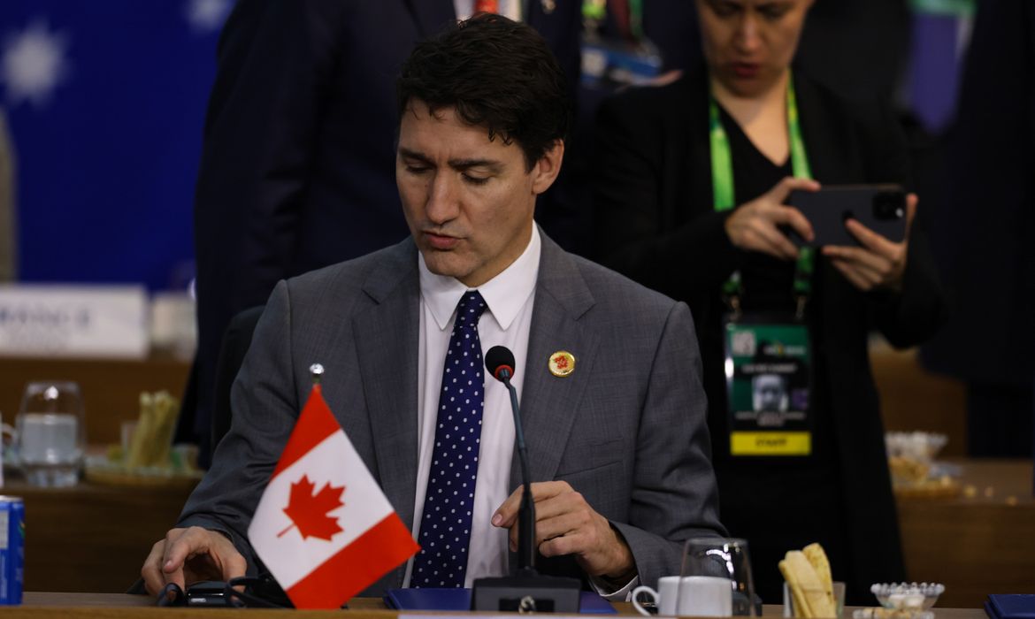 Rio de Janeiro (RJ), 18/11/2024 – O primeiro-ministro do Canadá, Justin Trudeau durante abertura do G20, no MAM, na zona central da capital fluminense. Foto: Tomaz Silva/Agência Brasil