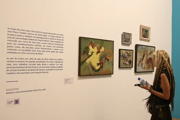 São Paulo, 10/03/2023, Mostra panorâmica Chico da Silva e o ateliê do Pirambu, com curadoria de Thierry de Freitas, na Pinacoteca de São Paulo. Foto: Rovena Rosa/Agência Brasil