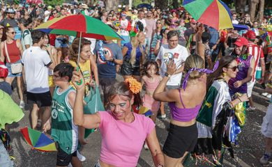 Brasília (DF), 15/02/2026 - Carnaval de rua, bloco Galinho.
Foto: Joédson Alves/Agência Brasil