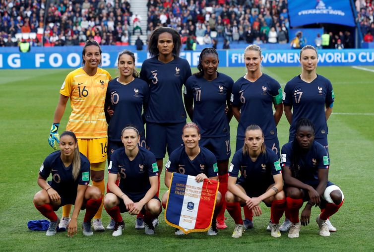 Seleção da França na Copa do Mundo de Futebol Feminino - França 2019. 