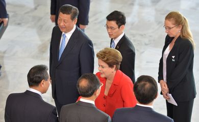 A presidente Dilma Rousseff recebe o presidente da China, Xi Jinping. O encontro ocorre um dia depois do enceramento da 6ª Cúpula dos Brics (Wilson dias/Agência Brasil)