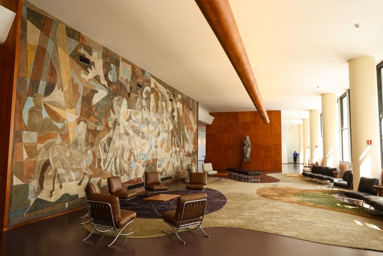 Tomaz Silva/Agência Brasil Rio de Janeiro (RJ), 06/05/2025 – Obra do Candido Portinari em sala do Palácio Gustavo Capanema, no centro do Rio de Janeiro. Foto: Tomaz Silva/Agência Brasil