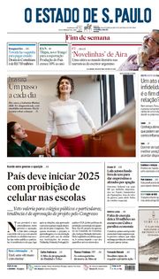 Capa do Jornal O Estado de S. Paulo Edição 2024-10-19