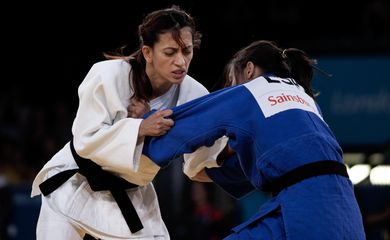 31/08/2012 - Londres, Reino Unido. Paralimpíada 2012 - A judoca Lucia Teixeira durante semifinal no EXCEL