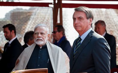  Presidente da República, Jair Bolsonaro, durante Cerimônia Oficial de Chegada.
