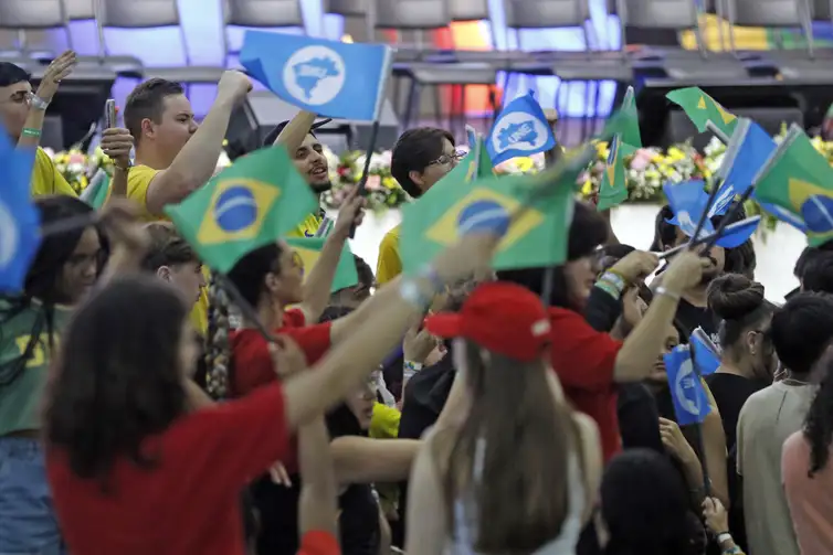Bruno Peres/Agência Brasil Goiânia (GO), 17/07/2025 - Estudantes partipam do 60º Congresso da UNE - Congresso da União Nacional dos Estudantes, realizado na UFG. Foto: Bruno Peres/Agência Brasil