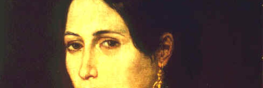 Anita Garibaldi em pintura feita por Gaetano Gallino, em 1845, Montevideo