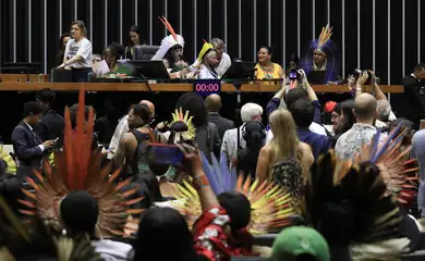 Brasília (DF), 08/04//2025 - Câmara dos Deputados durante sessão em homenagem à 21ª Edição do Acampamento Terra Livre. . Foto: Lula Marques/Agência Brasil