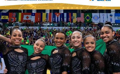 seleção brasileira fatura ouro por equipe no Pan de Ginástica Artística no RJ - em 17/07/2022