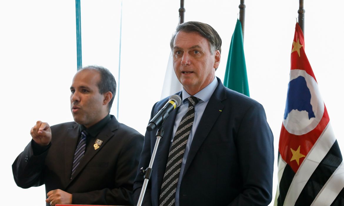 O Presidente da República, Jair Bolsonaro, durante almoço na federação das Indústrias do Estado de São Paulo (FIESP)
