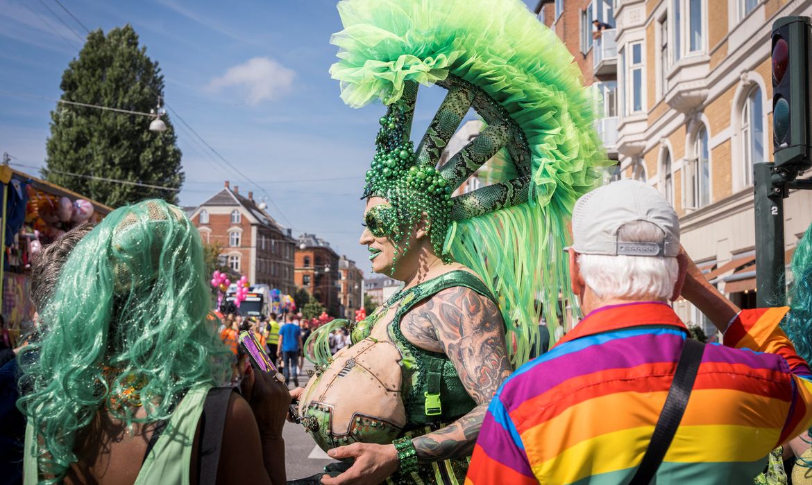 People attend the Copenhagen Pride parade in Copenhagen, Denmark August 19, 2023. Ritzau Scanpix/Emil Nicolai Helms/via REUTERS