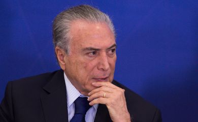 Brasília - Presidente Michel Temer durante cerimônia de anúncio de recursos para a merenda escolar de todo o país (Marcelo Camargo/Agência Brasil)