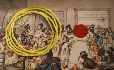 A exposição Mãe Preta – memória da escravidão, maternidade e feminismo traz intervenções das artistas Isabel Löfgren e Patricia Gouvêa 