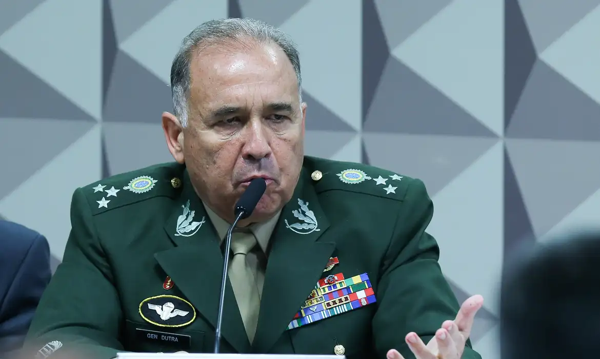 Brasília (DF) 14/09/2023  General Gustavo Henrique Dutra de Menezes ex-chefe do Comando Militar do Planalto durante depoimento na CPMI do Golpe.    Foto Lula Marques/ Agência Brasil