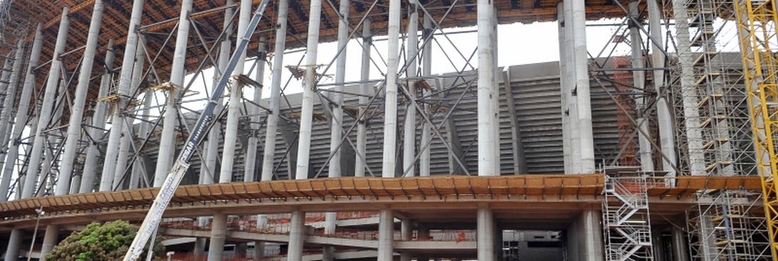Obras do Estádio Nacional de Brasilia Mané Garrincha