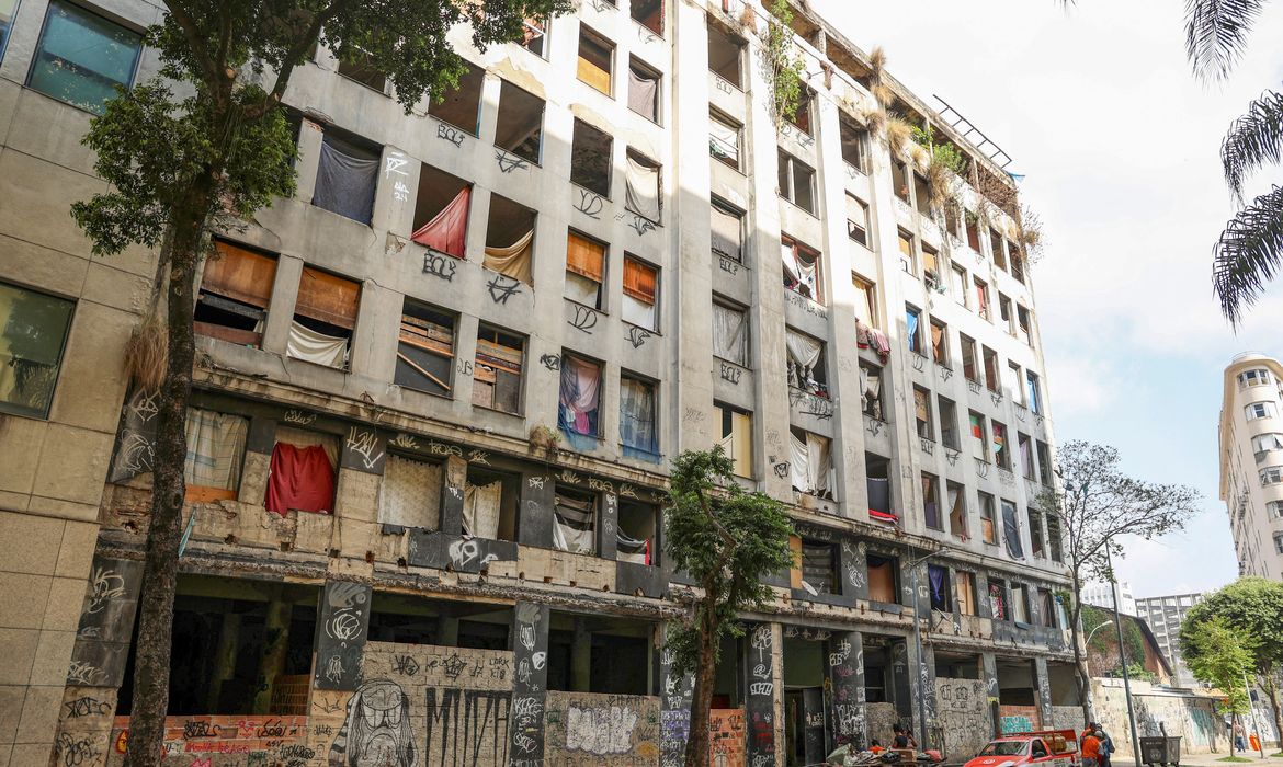 Rio de Janeiro (RJ), 04/07/2024 – Fachada da Ocupação Zumbi dos Palmares, no centro do Rio. Foto: Tomaz Silva/Agência Brasil