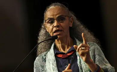 Brasília (DF), 09/05/2025 - A ministra do Meio Ambiente, Marina Silva, durante o encerramento da 5ª Conferência Nacional do Meio Ambiente (5ª CNMA). Foto: Marcelo Camargo/Agência Brasil