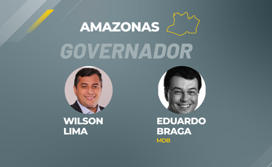 Candidatos a governador que disputam o segundo turno no Amazonas.  