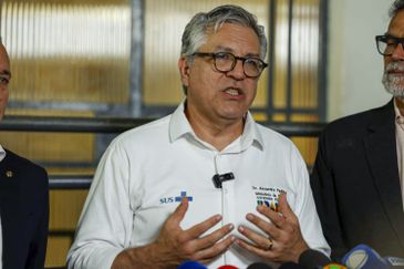 Rio de Janeiro (RJ) 28/03/2025 - O ministro da Saúde, Alexandre Padilha, anuncia mais uma etapa da reestruturação dos hospitais federais do Rio de Janeiro. Será assinado Acordo de Cooperação Técnica entre a Fiocruz e o Ministério da Saúde, envolvendo o Hospital Federal da Lagoa e o Instituto Nacional de Saúde da Mulher, da Criança e do Adolescente Fernandes Figueira (IFF). 
Foto: Tânia Rêgo/Agência Brasil