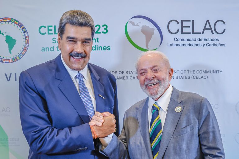 01.03.2024 - Presidente da República, Luiz Inácio Lula da Silva, durante reunião bilateral com o Presidente da República Bolivariana da Venezuela, Nicolás Maduro - Kingstown, São Vicente e Granadinas
Foto: Ricardo Stuckert / PR