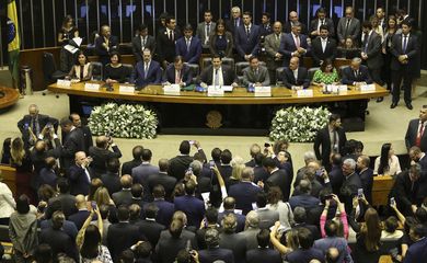 Sessão solene do Congresso Nacional de abertura dos trabalhos legislativos de 2019.
