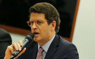 O ministro do Meio Ambiente, Ricardo Salles, participa de audiência pública, sobre o vazamento de petróleo em praias do Nordeste