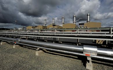 FOTO DE ARCHIVO: Una central eléctrica de gas en Pembroke