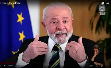 Bruxelas, Bélgica, 18.07.2023 - Presidente Lula é entrevistado por Marcos Uchoa no programa Conversa com o Presidente, em Bruxelas, Bélgica. Imagem: TV Brasil