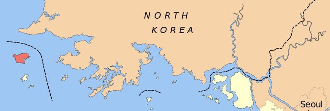 A ilha sul-coreana de Baengnyeong fica na província de Incheon