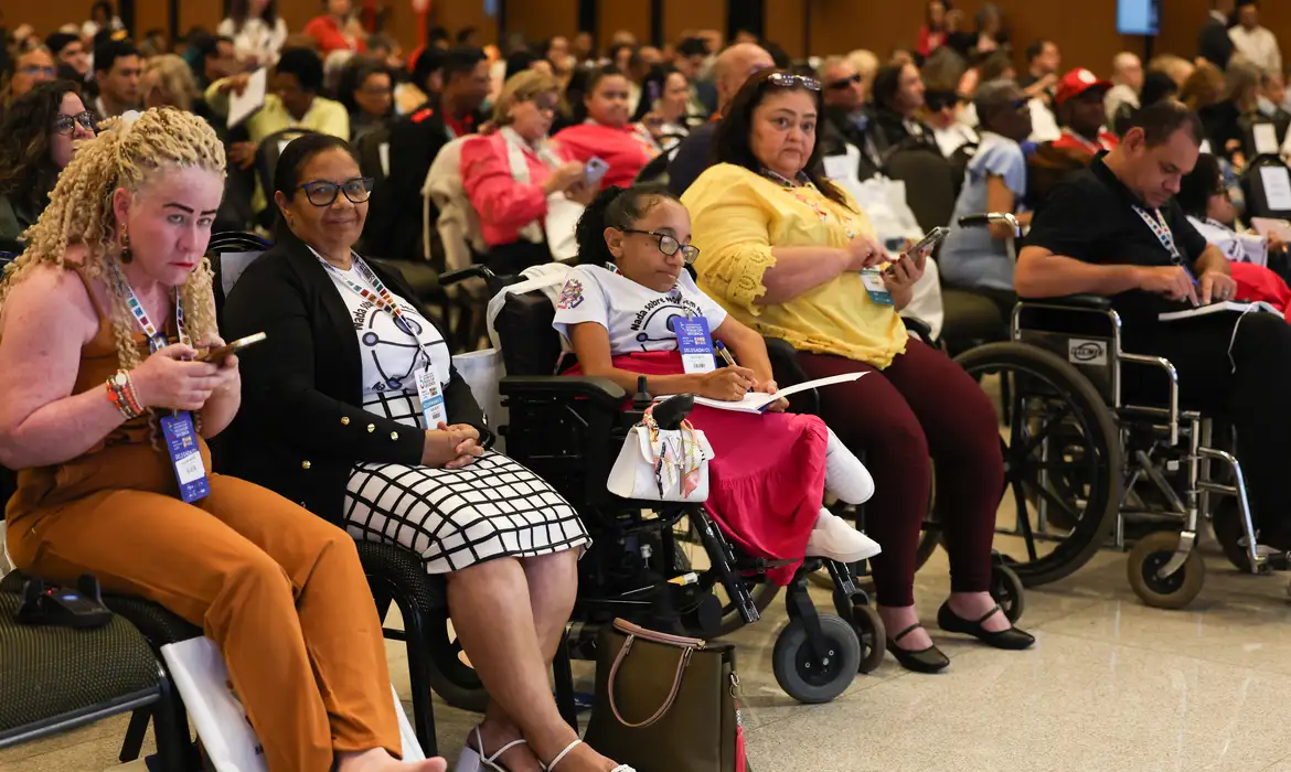 Foto José Cruz/Agência Brasil. Brasília-DF- 15/07/2024 Conferência Nacional dos Direitos da Pessoa com Deficiência com o tema “Cenário Atual e Futuro na Implementação dos Direitos da Pessoa com Deficiência - Construindo um Brasil mais Inclusivo