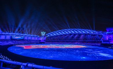  Cerimônia de Abertura dos 7º Jogos Mundiais Militares, no Estádio de Esportes de Wuhan.