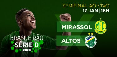 TV Brasil transmite ao vivo Mirassol (SP) x Altos (PI), jogo de ida da semifinal da Série D