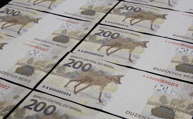 O Banco Central lança  a nova nota de R$ 200,00 com a imagem do lobo-guará.