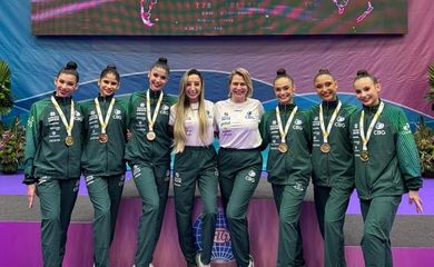 Divulgação/CBG/Direitos Reservados ginástica rítmica, brasil, seleção brasileira