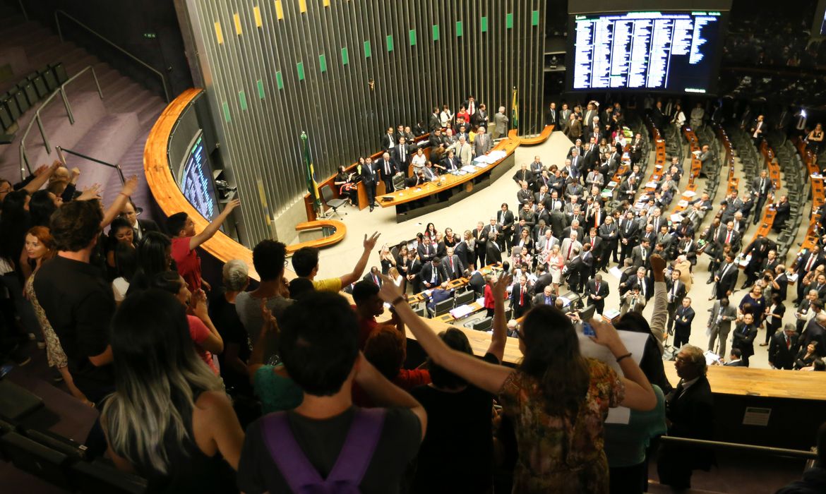 Brasília - Presidente da Câmara, Rodrigo Maia manteve manifestantes nas galerias, contanto que não se manifestem com palavras desrespeitosas contra os deputados favoráveis à PEC 241 (Fabio Rodrigues Pozzebom/Agência Brasil)