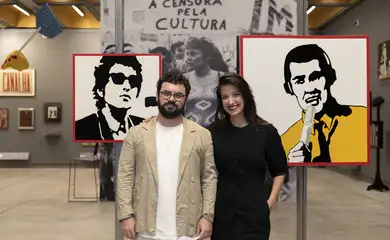 São Paulo (SP), 30/05/2025 - Curadores Yuri Quevedo e Pollyana Quintela na Pré Abertura Pop Brasil: vanguarda e nova figuração, 1960-70 na Pinacoteca Contemporanea. Foto: Levi Fanan/Divulgação