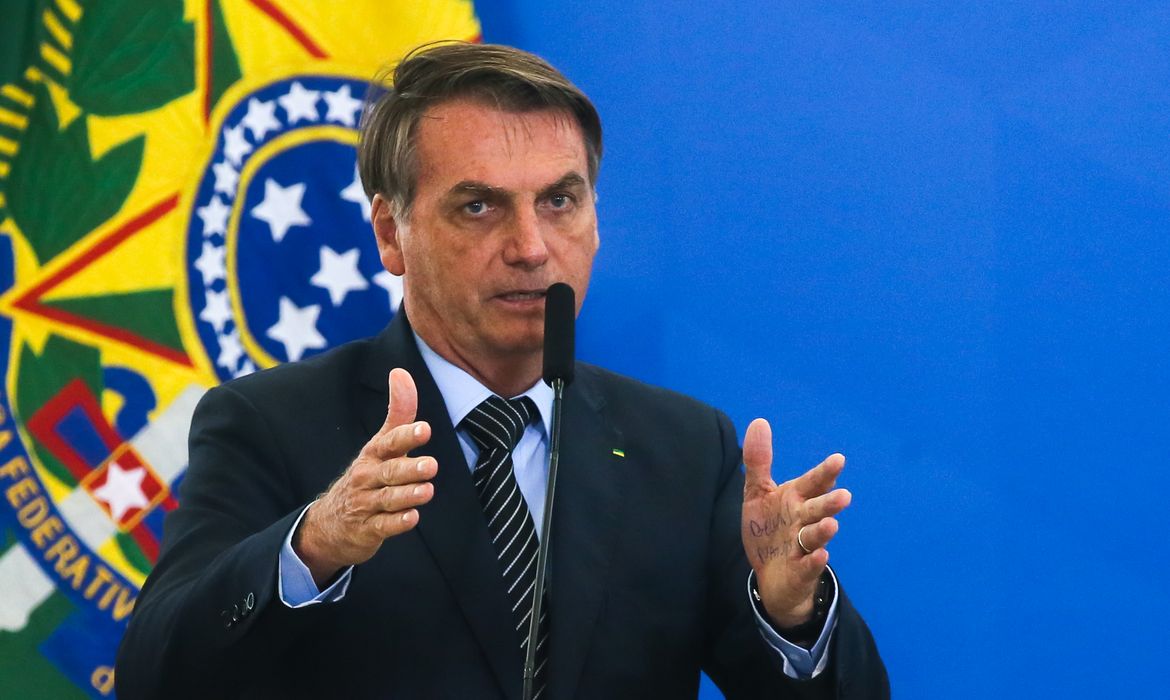 O presidente da República,Jair Bolsonaro, participa do lançamento da nova linha de crédito imobiliário com taxa fixa da Caixa Econômica Federal