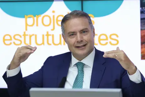 Brasília (DF), 01/10/2024, The Minister of Transport, Renan Filho, during a press conference to present the priorities and perspectives for the transport sector in 2024. He also took stock of the main actions of the first year of management.  Photo: Jose Cruz/Agência Brasil