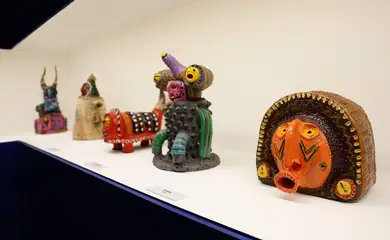 Rio de Janeiro (RJ), 12/07/2025 – Exposição Ratinho e seus Monstros de Barro, do artista Rafael Costa Pereira, o Ratinho, natural de Caruaru(PE), no Museu do Pontal. Foto: Fernando Frazão/Agência Brasil