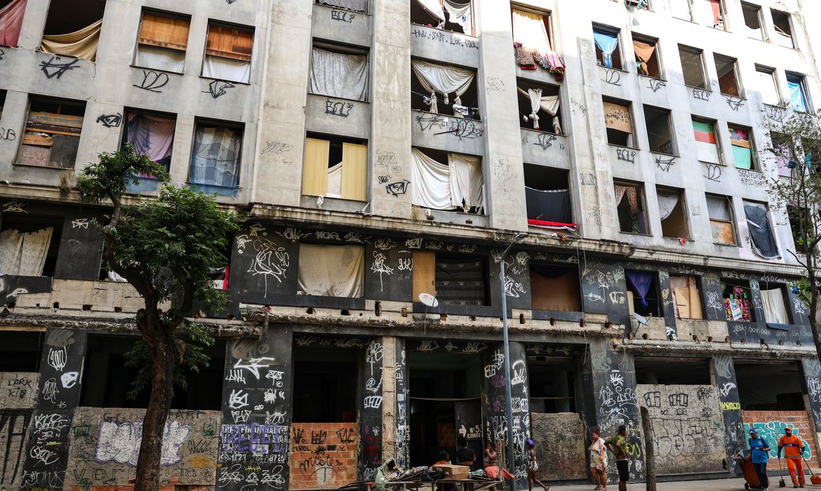 Rio de Janeiro (RJ), 04/07/2024 – Fachada da Ocupação Zumbi dos Palmares, no centro do Rio. Foto: Tomaz Silva/Agência Brasil