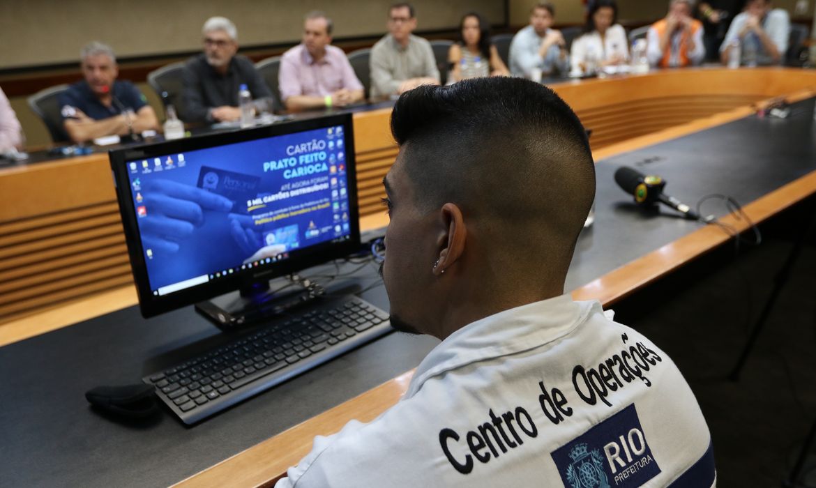 Prefeitura do Rio apresenta plano operacional da cidade para o Rock In Rio, no Centro de Operações Rio(COR), zona central da cidade.