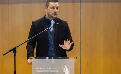 Primeiro-ministro da Groenlândia Jens-Frederik Nielsen
 22/1/2026    REUTERS/Marko Djurica