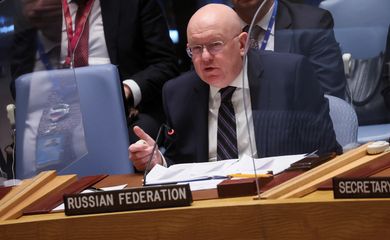 Representante russo no Conselho de Segurança da ONU, Vassily Nebenzia