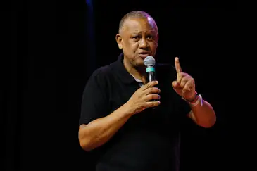 São Paulo (SP), 17/03/2023 - O diretor-geral da Expo Favela 2023, Celso Athayde, faz a abertura da feira de negócios. Foto: Fernando Frazão/Agência Brasil