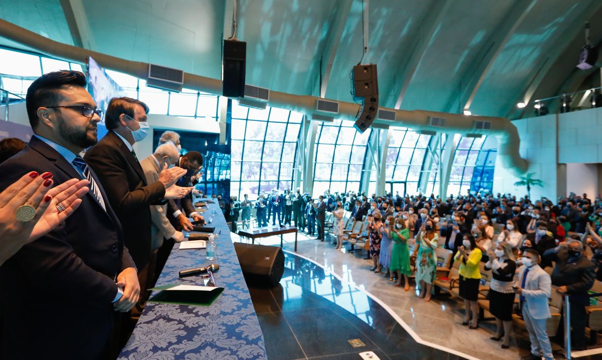 (Brasília - DF, 19/09/2020) Presidente da República, Jair Bolsonaro durante Assembleias de Deus no Brasil, Ministério de Madureira - CONAMAD.
Foto: Carolina Antunes/PR